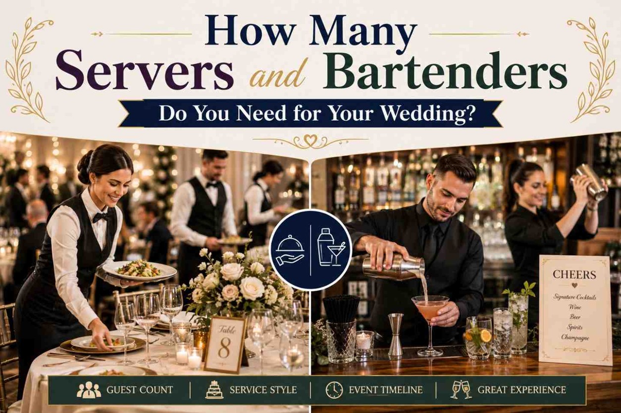 How Many Servers and Bartenders Do You Need for Your Wedding